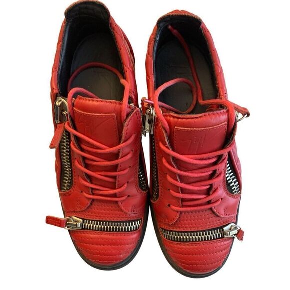 Giuseppe Zanotti Dylan quilted zip leather sneakers men's size 39.5 - Picture 3 of 11